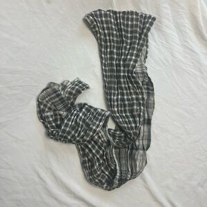 Black and White Plaid Scarf